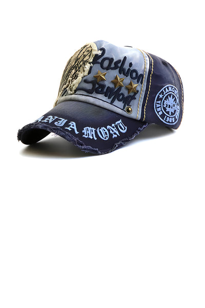 Embroidery Willow Stud Casual Frayed Baseball Cap - The Beluga Tee