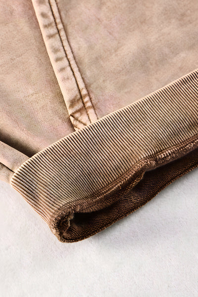 Washed Vintage Batik Distressed Basic Hoodie - The Beluga Tee