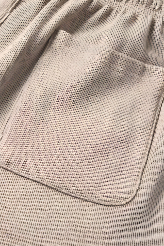 Diamond Waffle Breathable Drawstring Shorts - The Beluga Tee
