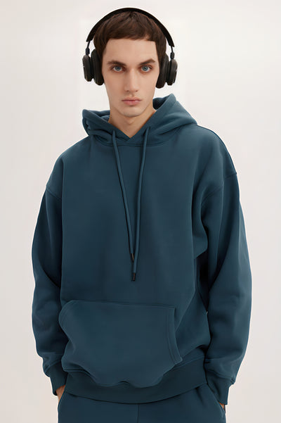 Plus Fleece Thick Solid Color Basic hoodie - The Beluga Tee