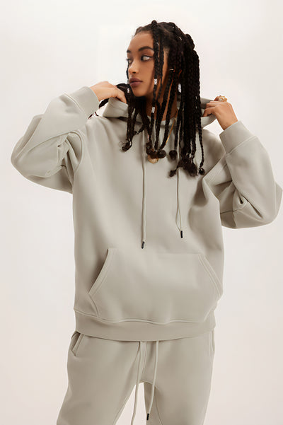 Plus Fleece Thick Solid Color Basic hoodie - The Beluga Tee