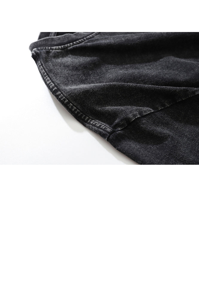 Oversize Hip Hop Rapper Black Graphic Sweatshirt - The Beluga Tee