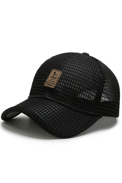 Mesh Leather Letter Breathable Trucker Hat - The Beluga Tee