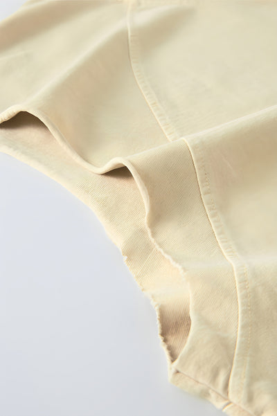 Oversized Raglan Sleeveless Vest Solid Color Basic Tee - The Beluga Tee