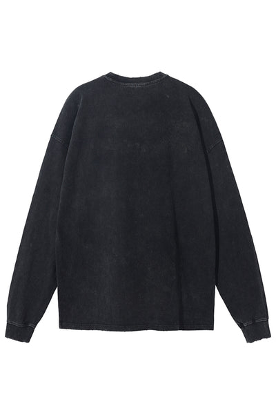 Oversized Lightning Black Graphic Sweatshirts - The Beluga Tee