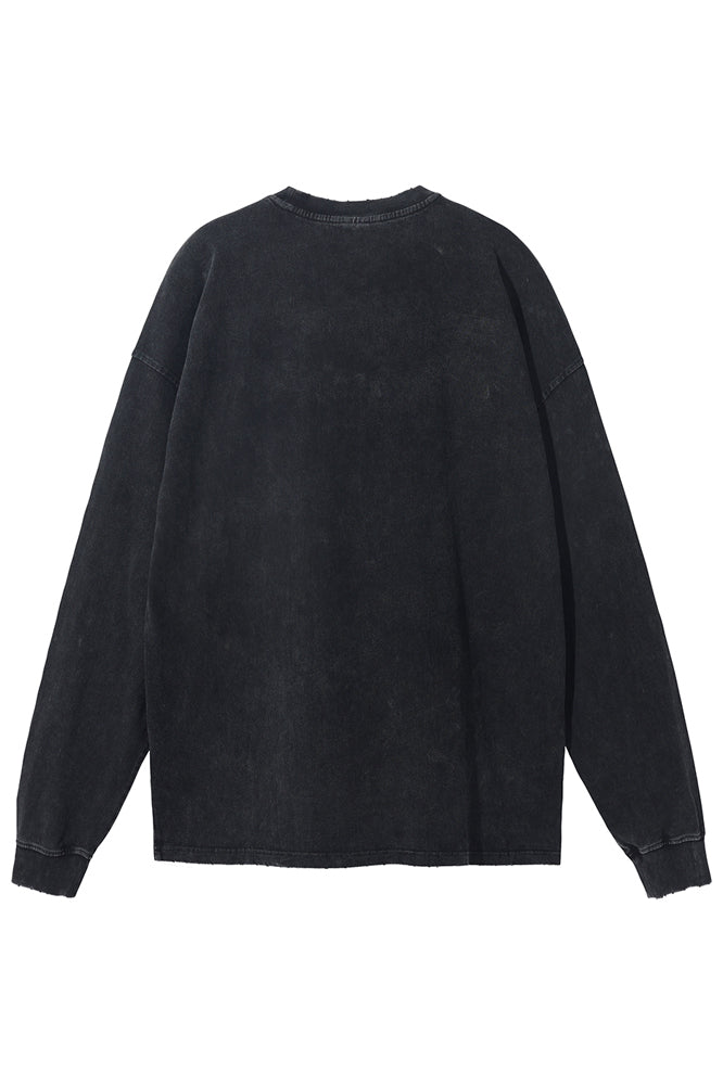 Oversized Abstract Black Graphic Sweatshirts - The Beluga Tee