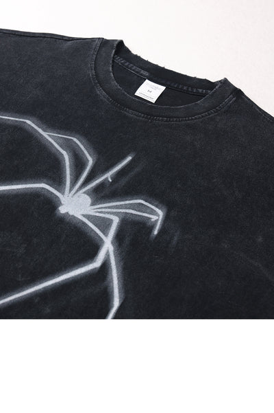 Oversized Spider Black Graphic Sweatshirts - The Beluga Tee
