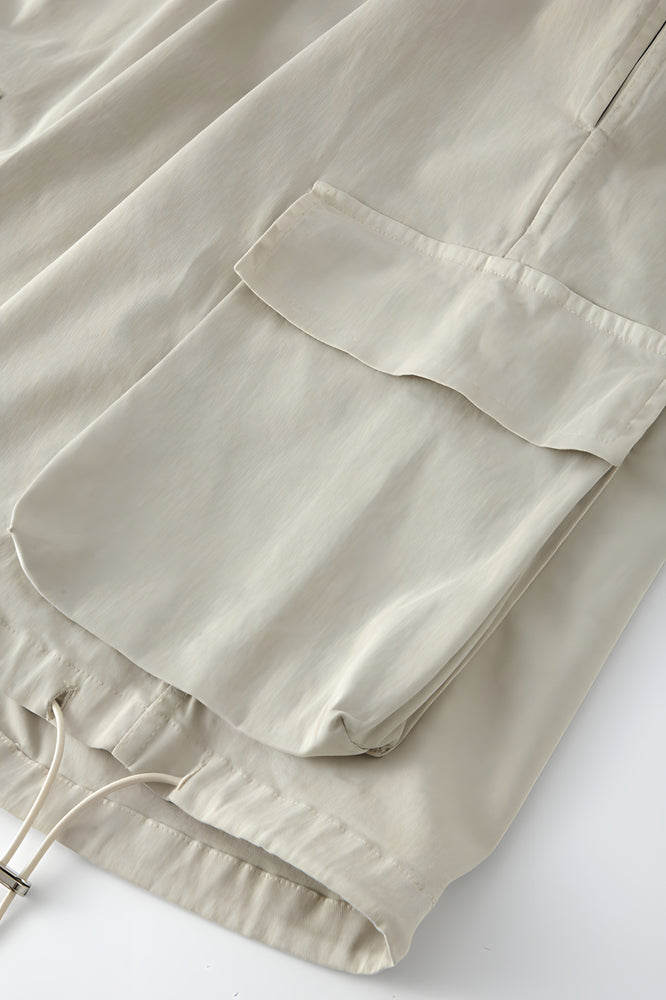 Multi-Pocket Adjustable Woven Cargo Shorts - The Beluga Tee