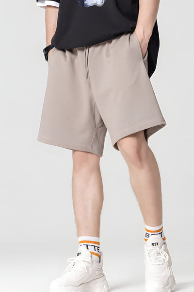 Terry Solid Color Track Shorts - The Beluga Tee